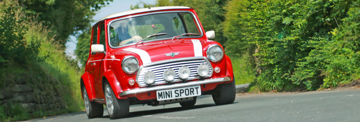 The connections on a Mk1 Mini Braided wiring harness, manufactured by Mini Sport Ltd.